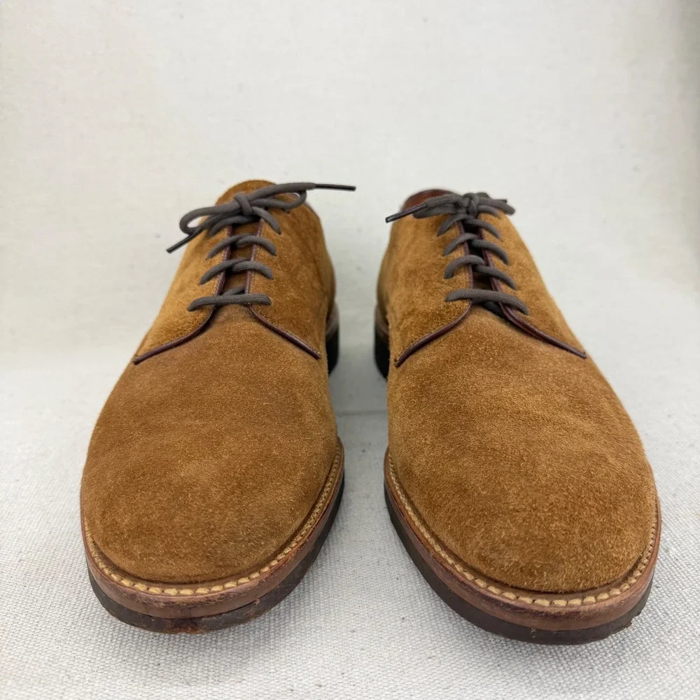 Saks Fifth Avenue Mens Brown Suede Derby Shoes Lace Up Oxfords 9 C/A 45851